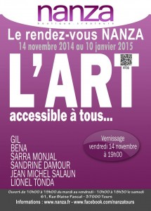 affiche expo boutique NANZA, l'art accessible à tous