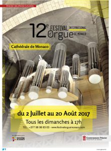 Prochaine performance : 20 août 2017, festival international d&rsquo;orgue de Monaco
